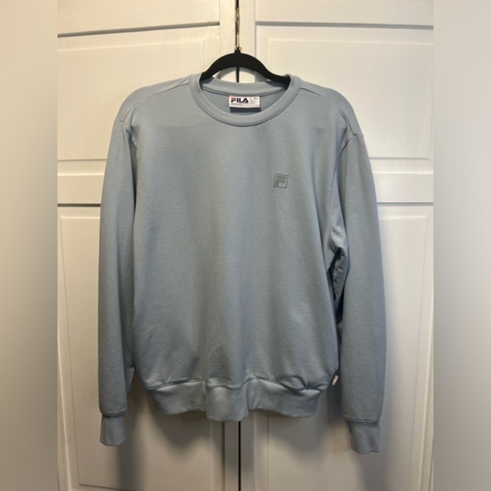 FILA Crewneck Pullover Sweatshirt Size Women’s Large Color Periwinkle Blue